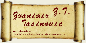 Zvonimir Tošinović vizit kartica